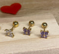 Boucles d’oreilles/ Piercing PAPILLONS 1pcs
