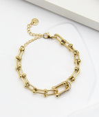 Bracelet maillon doré en Acier Inoxydable