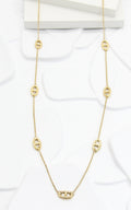 Collier Long Sautoir Doré en acier inoxydable