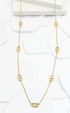 Collier Long Sautoir Doré en acier inoxydable